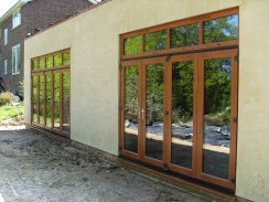 Bi-folding door closed.